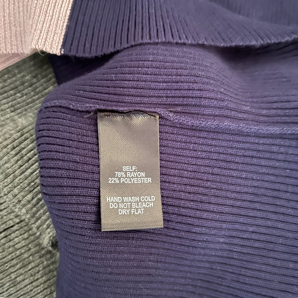 Lulu's Diana Navy Colorblock Sweater Dress - Picture 4 of 6
